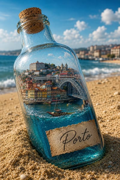 Miniature City in a Bottle