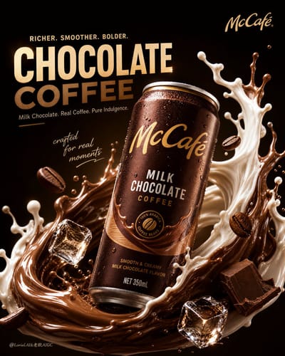 McCafé Canned Dual-Liquid Splash Poster