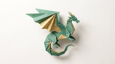 Pastel Paper Origami Subject
