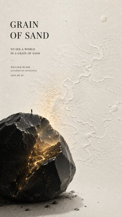Sculptural Minimalist Literary Poster