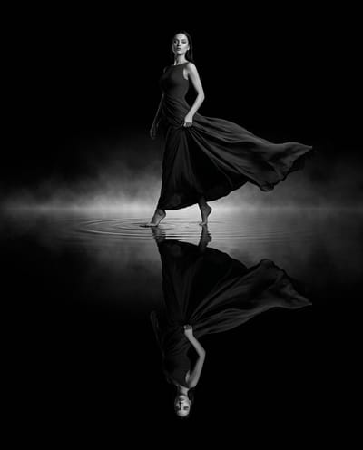 Mirror Lake Reflection Fashion Portrait