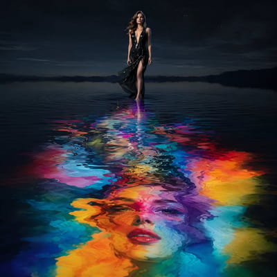 Liquid Watercolor Reflection