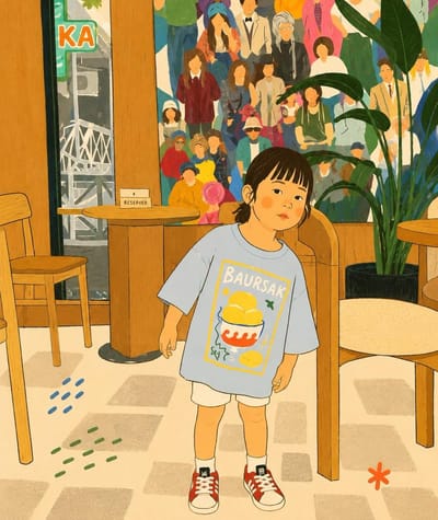Cozy Family Storybook Illustration