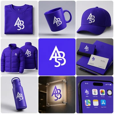 ABS Monogram Brand Mockup Grid