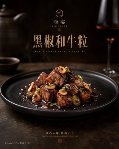 Luxury Black Pepper Wagyu Poster