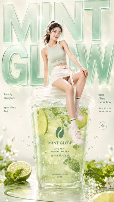 Oversized Drink Fashion Campaign
