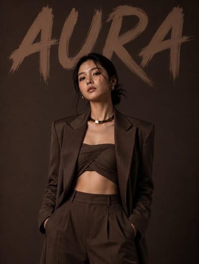 Monochrome Editorial Fashion Portrait