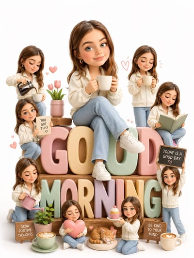 Good Morning 3D Chibi Scene
