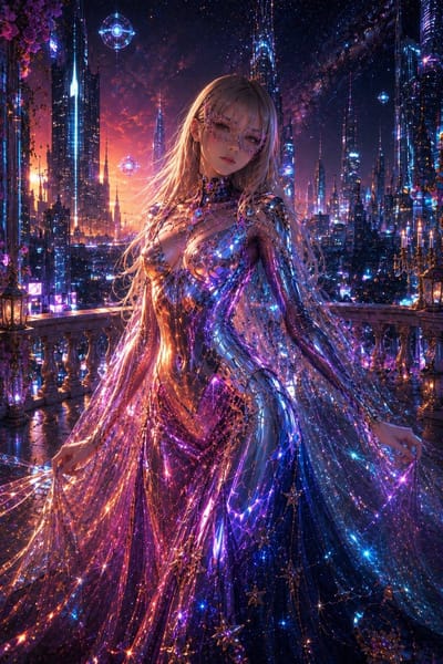 Masquerade Twilight Gradient Gown