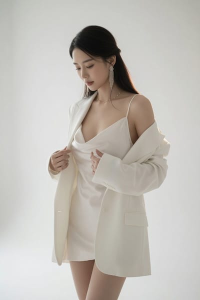 Ivory Minimalist Editorial Portrait