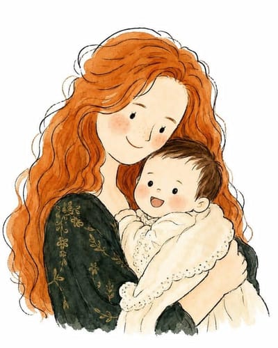 Heartwarming Watercolor Bond Portrait