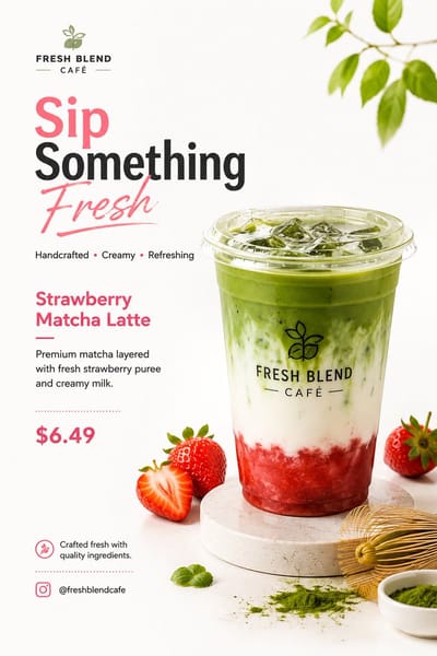 Premium Instagram Beverage Menu Ad