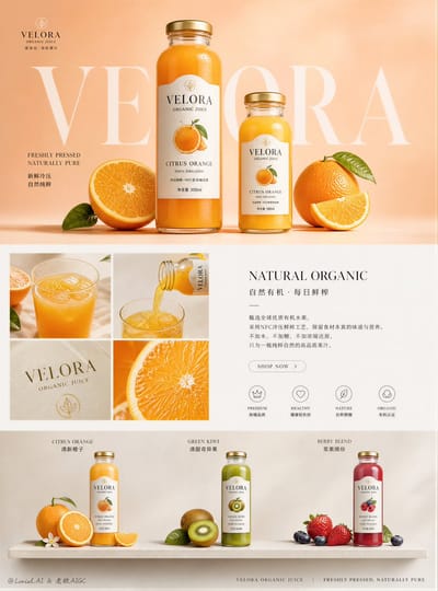 Premium Juice E-Commerce Detail Page