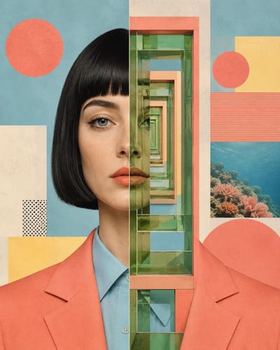 Bauhaus Editorial Collage Portrait