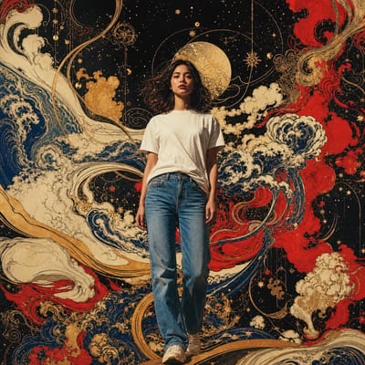 Surreal Mythic Fashion Portrait