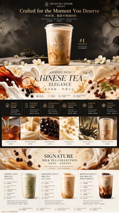 Premium Oriental Milk Tea Detail Page