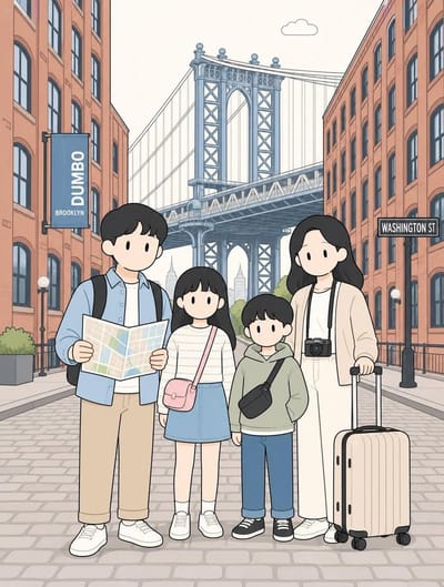 Travel Family Flat Vector
