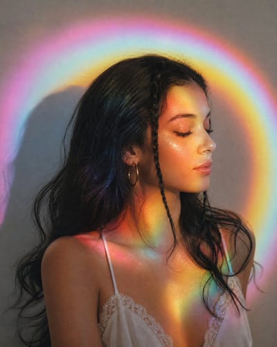 Rainbow Light Editorial Portrait