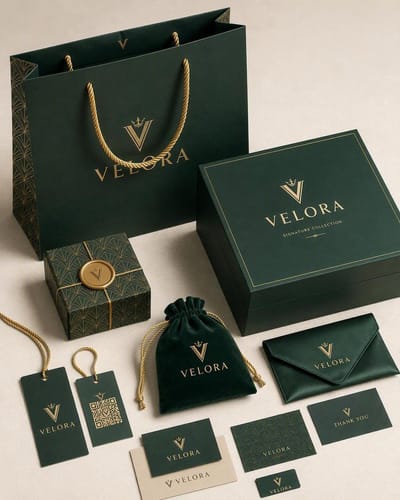 VELORA Luxury Packaging Identity
