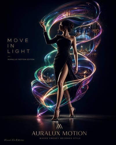 Luminous Ribbon Fashion Poster