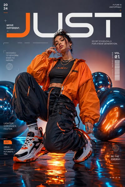 Sportswear Fashion Magazine Cover