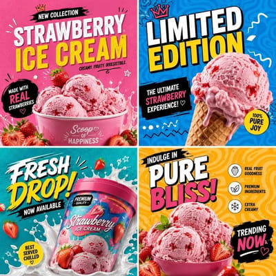 Pop Art Product Campaign Grid
