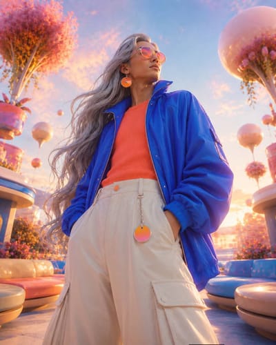 Sculptural 3D Fashion Portrait