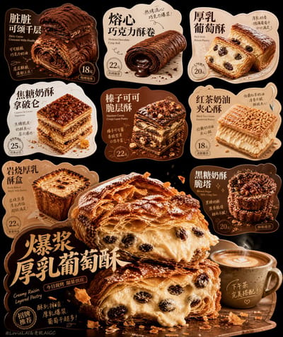 Premium Die-Cut Dessert Card Board