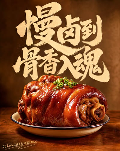 煮込み豚足のグルメ広告ポスター