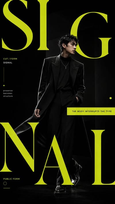 Graphic-Interactive Fashion Editorial Portrait