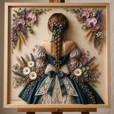 3D Bas-Relief Female Portrait