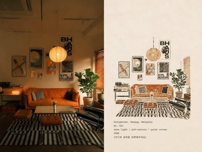 Vintage Travel-Journal Page: Bangkok