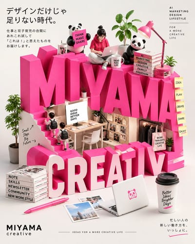 Giant Typography 3D Brand Diorama Ad