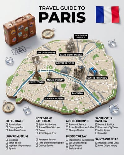 3D City Travel Guide Poster