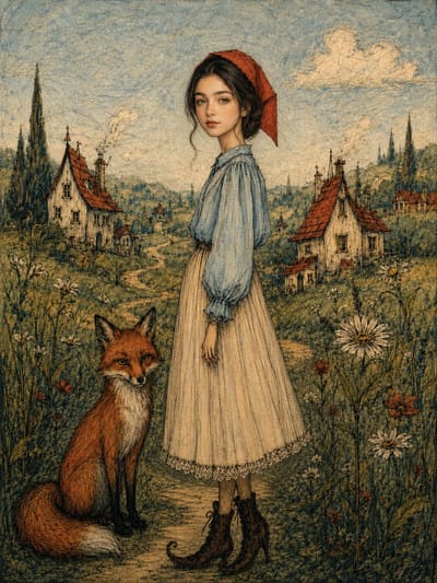 Birch Forest Storybook Fairytale Portrait