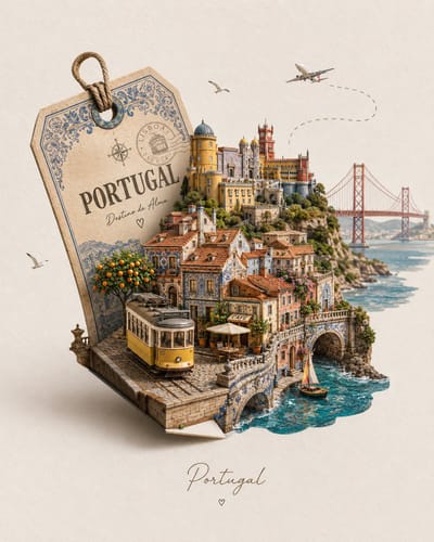 Portugal Miniature Travel Diorama