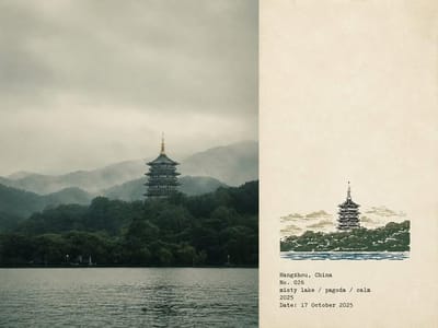 Rubber Stamp Travel Notes Poster