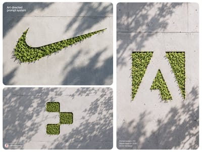 Botanical Concrete Logo Installation