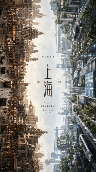 Dual-Face City Concept Poster