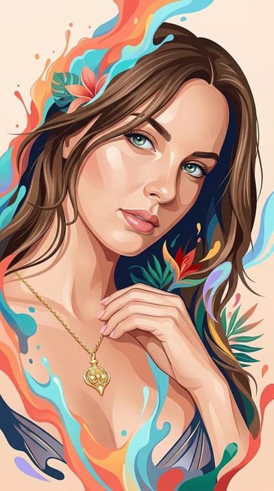 Hybrid Vector-3D Portrait