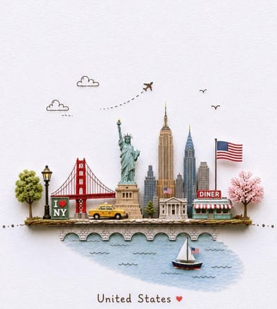 3D Miniature Travel Diorama