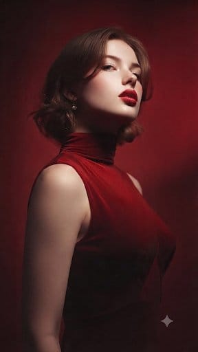 Red Velvet Vintage Portrait