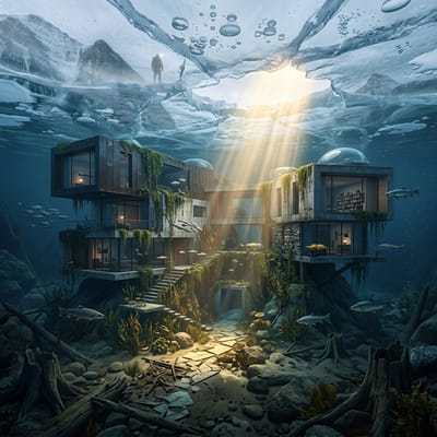 Luxury House Beneath a Frozen Ocean