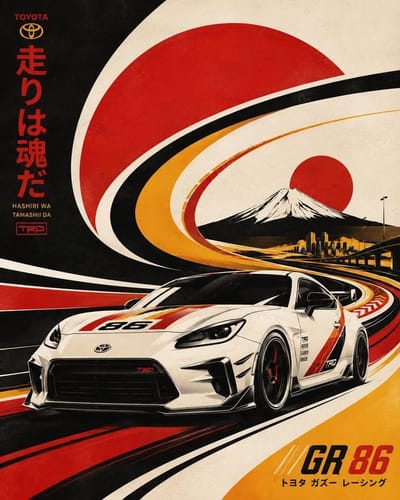 Retro Concept Car Poster