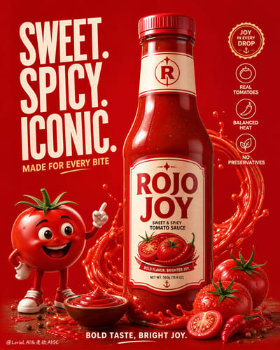ROJO JOY Tomato Sauce Ad Poster