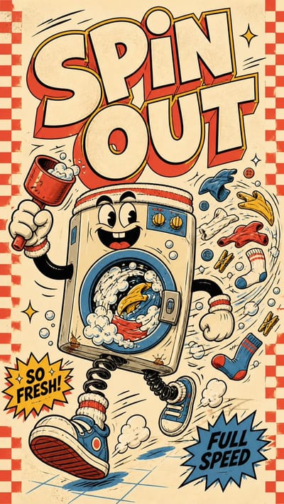 Rubber-Hose Appliance Mascot Poster