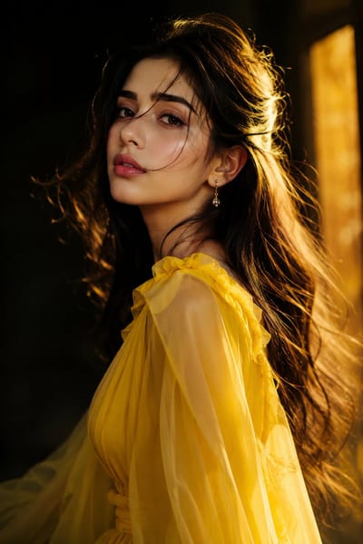 Golden Cinematic Portrait