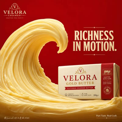 VELORA Premium Butter Wave Ad