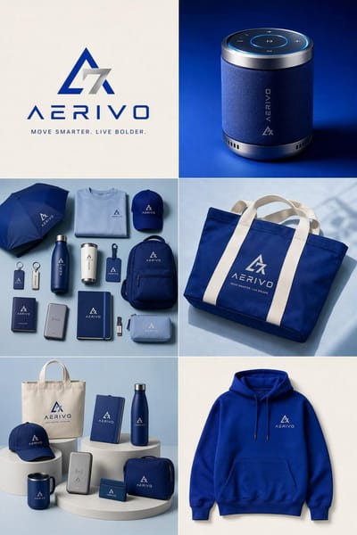 AERIVO 6-Panel Brand Identity