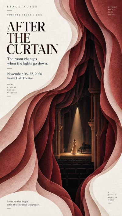 Layered Paper-Cut Editorial Poster